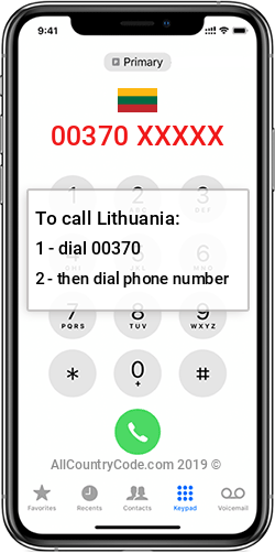 Lithuania 370 Country Code LT LTU Lithuania 370 Country Code LT LTU