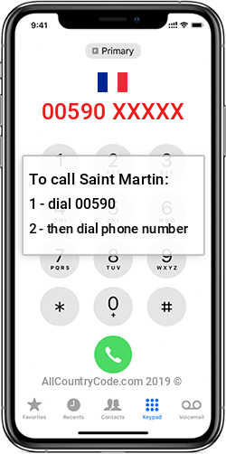 Saint Martin 590 Country Code MF MAF