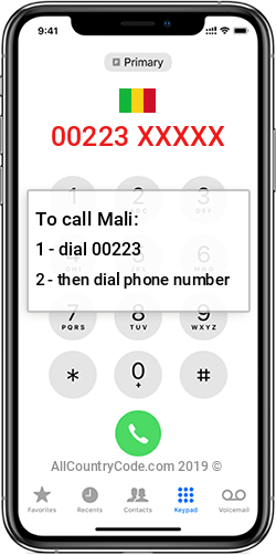 Mali 223 Country Code ML MLI