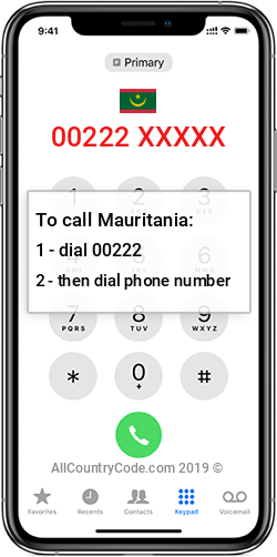 Mauritania 222 Country Code MR MRT Mauritania 222 Country Code MR MRT