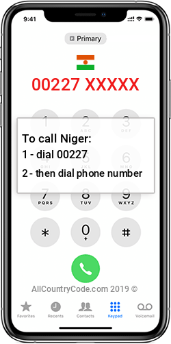 Niger 227 Country Code NE NER Niger 227 Country Code NE NER