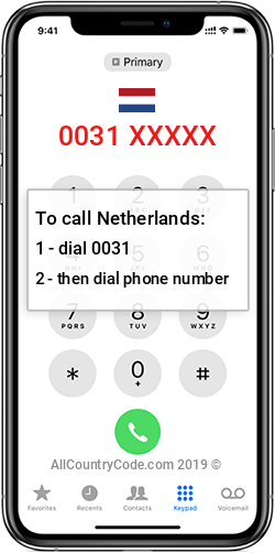 Netherlands 31 Country Code NL NLD