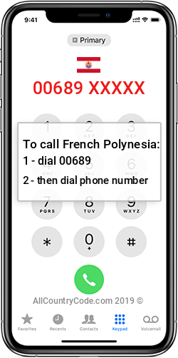 French Polynesia 689 Country Code PF PYF French Polynesia 689 Country Code PF PYF
