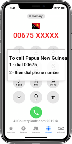 papua new guinea country code