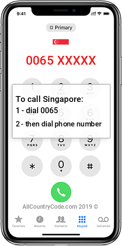 Singapore 65 Country Code SG SGP