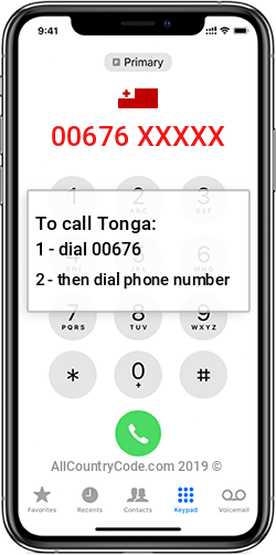 Tonga 676 Country Code TO TON