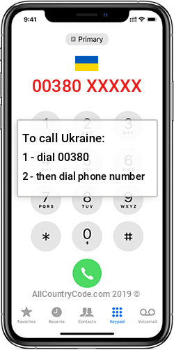 Ukraine 380 Country Code UA UKR