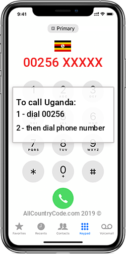 Uganda 256 Country Code UG UGA